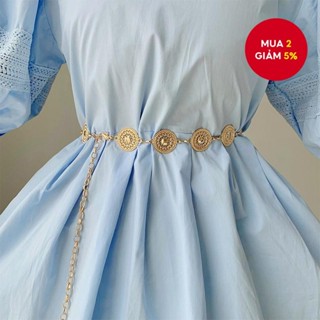 Dây Chuyền Kim Loại Vòng Mỏng Cao Cấp Dành Cho Phụ Nữ, Có Thể Điều Chỉnh, Phong Cách Vintage, Phối Váy.