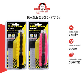Dao rọc giấy uncle bills kèm 5 lưỡi dao nhập khẩu lưỡi rọc cứng cáp có khóa vặn - ht0104