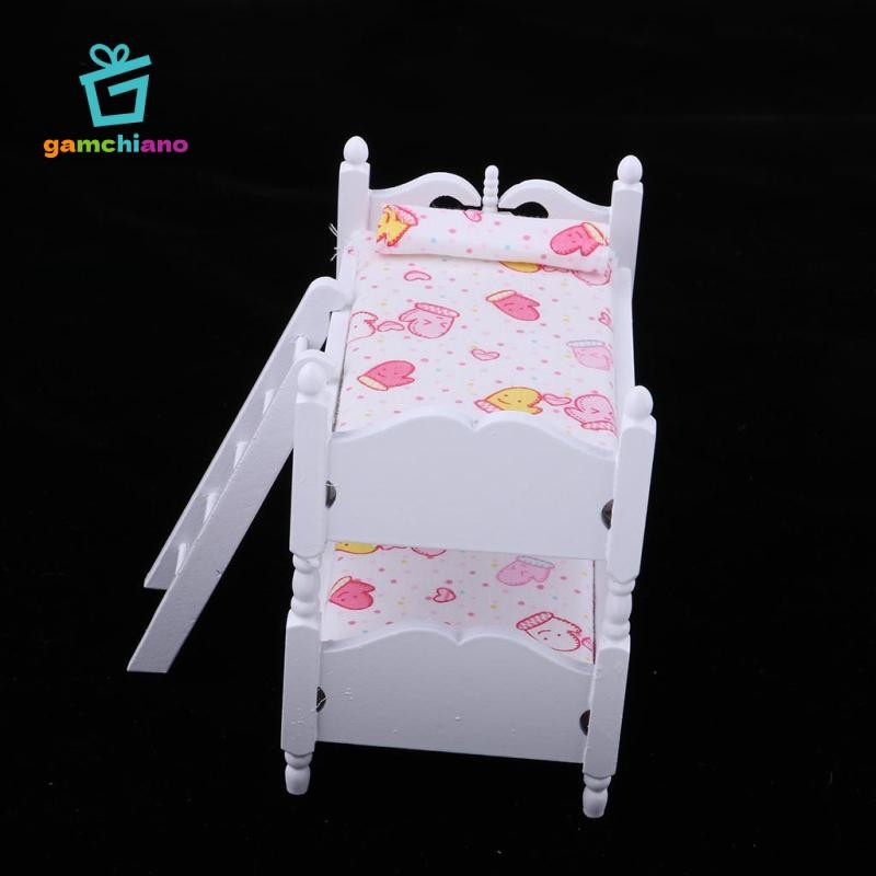 Gamchiano 1 / 12 Bunk Giường Nhà Búp Bê Phòng Mầm Non Nội Thất Nhà Búp Bê Trang Trí Phòng Ngủ