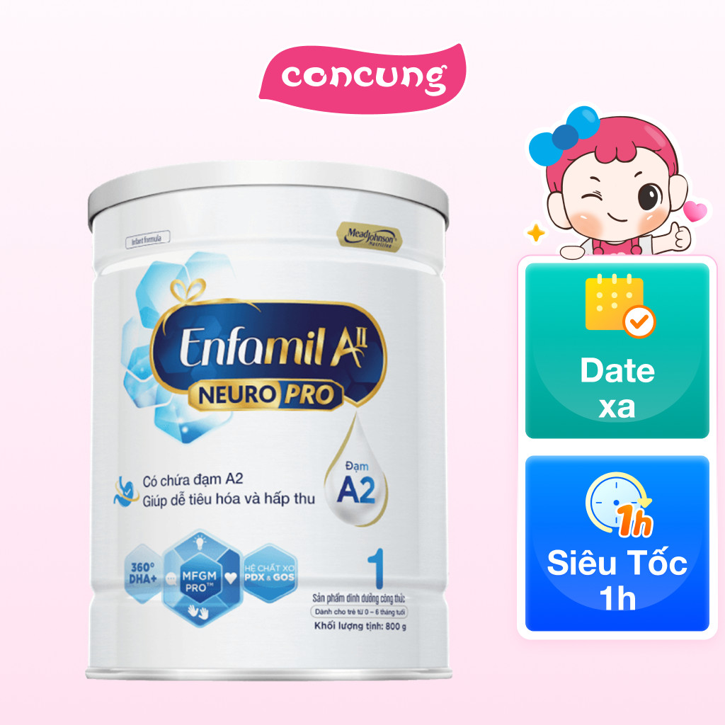 Sữa Enfamil A2 NeuroPro số 1 800g (Infant Formula, 0 - 6 tháng)