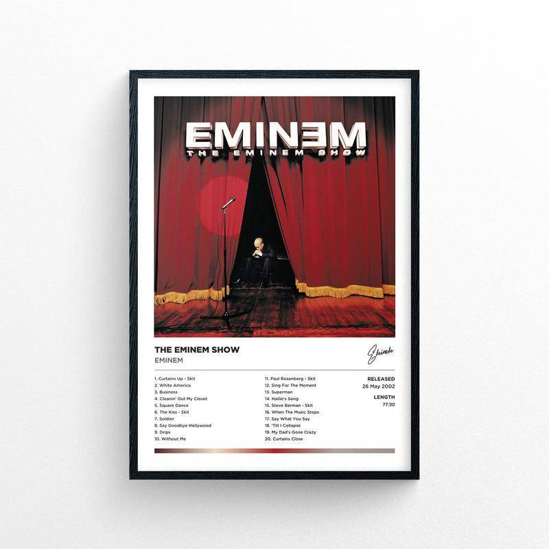 Poster Eminem-The Show No Frame | Bìa Album nhạc nghệ thuật phong cách Polaroid