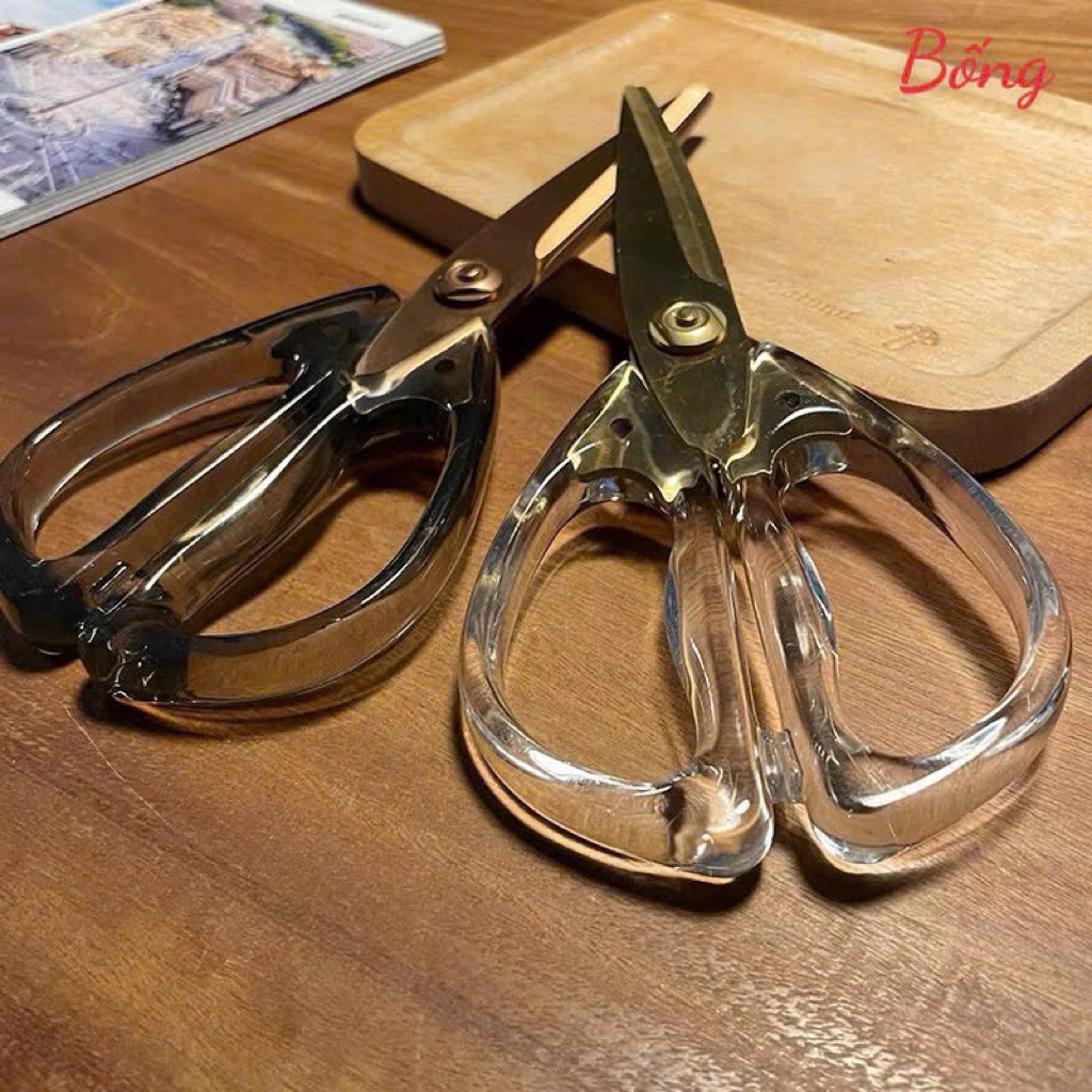 Kéo Lưỡi Thép 3CR13 Thân Nhựa Acylic - Kéo Cắt Đa Năng A.B FREE SHIP