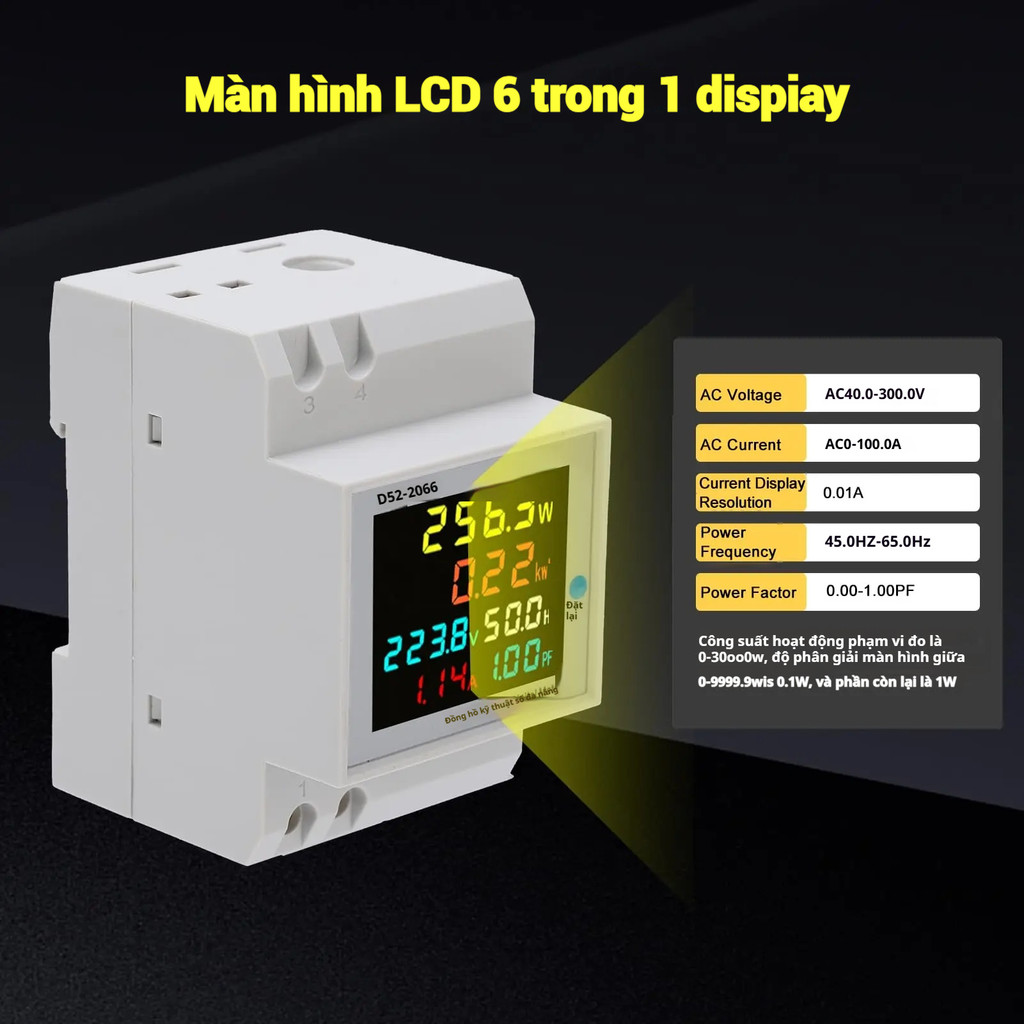 Đồng Hồ Đo Điện Áp D52-2066 AC 110V 220V 380V 100A