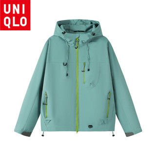  Áo khoác leo núi ngoài trời ba bằng chứng Uniqlo Áo khoác đi bộ đường dài thoáng khí chống gió cho cặp đôi 