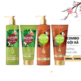  Combo Dầu Gội +Dầu Xả Bưởi Sunsilk Natural Dầu Dừa Bưởi Nâu Xanh Giảm Gãy Rụng Khô Tóc Dầu Bết Mượt 330ml-380ml 
