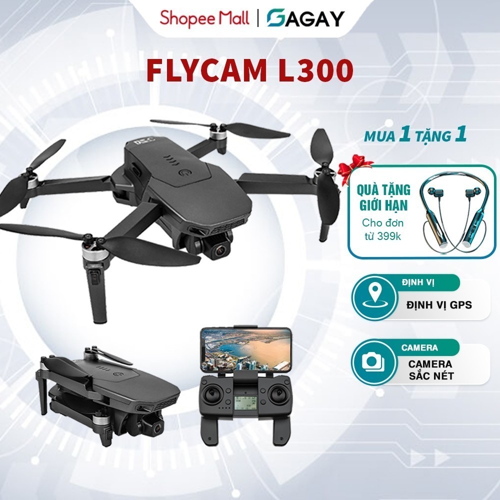 Flycam Mini L300 Pro  Động Cơ Không Chổi Than Hình ảnh Sắc Nét Thời Gian Bay Lớn Bảo Hành 12 Tháng G