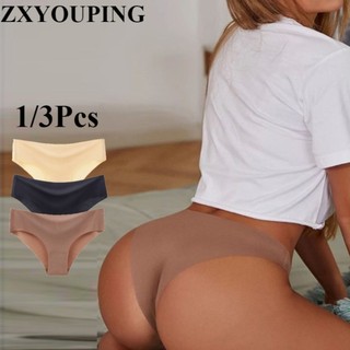 Zxyouping Ice Silk Quần Lót 1 / 3 Bộ Quần Liền Mạch Nữ Gợi Cảm Tầng Thấp Thoải Mái Thoáng Khí Quần Lót S-XL