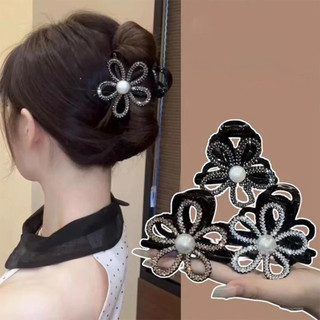 Phiên bản Hàn Quốc cao cấp Ánh sáng sang trọng Kẹp tóc hoa rỗng kim cương lấp lánh sang trọng