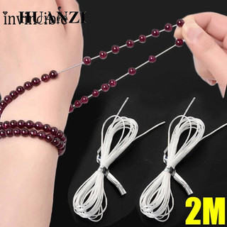 Cuộn dây cao su co giãn màu trắng 1mm dài 2m dùng làm trang sức diy