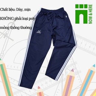 Quần thể dục cho học sinh các cấp, chất DÀY DẶN, có BIG SIZE 85kg, quần thun 3 sọc - NH SHOP