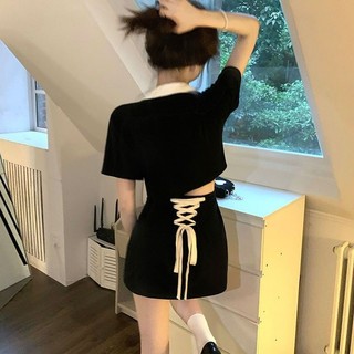 Áo len đen thời trang nữ mùa hè