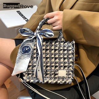 Túi xách nữ Rove chắc chắn thời trang phong cách mới kẻ sọc canvas túi đeo chéo cao cấp