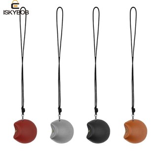 ISKYBO đựng tiền xu cổ treo FUJIOU, Da PU có dây buộc Túi đựng tai nghe cổ treo, Túi đựng ví Mini thời trang Hộp đựng chìa khóa tròn dành cho nữ