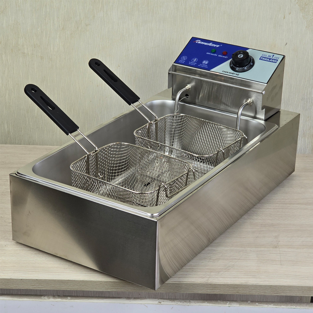 Bếp chiên nhúng ngập dầu 12L đơn Raiden RD-1112, khay inox, công suất 3000W, bảo hành 12 tháng