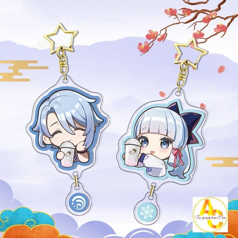 Móc khóa in hình AYAKA AYATO KAMISATO ver TREO THẢ GENSHIN IMPACT mica