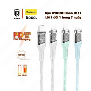 Dây sạc hoco u111, cáp sạc nhanh 65w, dây sạc nhanh 65w sạc nhanh 3a, cáp sạc hoco bọc dù dài 1.2m hitechofficialstorevn