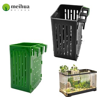 Meihua bể cá thủy canh giỏ trồng, cây nước thủy canh treo cảnh quan giá đỡ cây bể cá, chậu thủy tinh cảnh quan chậu trồng bể cá cốc cây