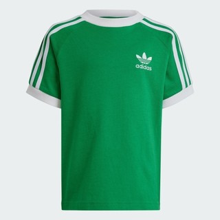 Adidas phong cách sống áo thun ba lá adicolor trẻ em trẻ em màu xanh lá iy2388