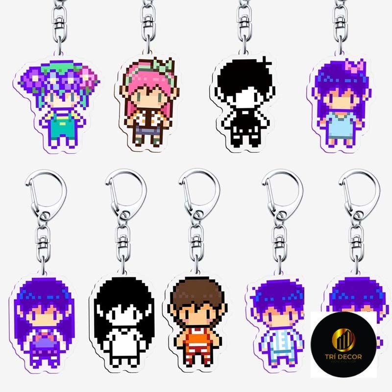 Mặt dây chuyền trò chơi độc lập pixel ngoại vi OMORI Aubrey Kay Hero Bethel Maria móc khóa acrylic