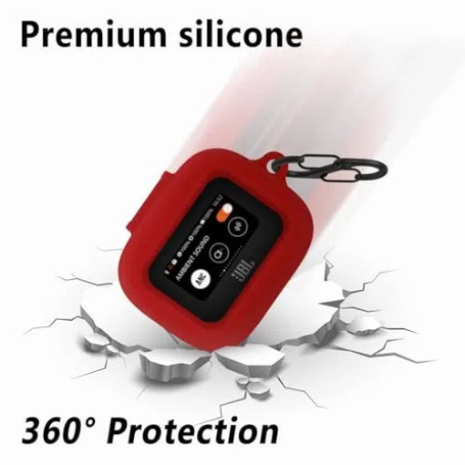 Ốp Lưng Silicon Cho JBL Live Beam 3, JBL Live Buds 3, JBL Live Flex 3, Vỏ Bảo Vệ Với Carabiner