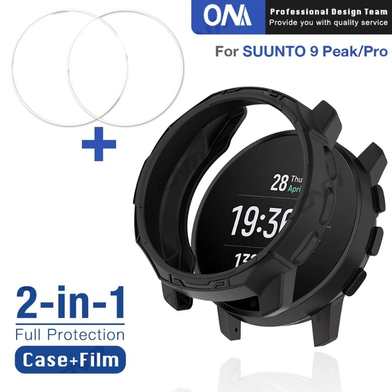 Ốp 2 TRONG 1 + Bảo Vệ Màn Hình Cho Suunto 9 Peak / 9 Peak Pro Đồng Hồ Thông Minh Kính Cường Lực Bảo 