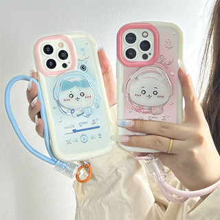 Phim hoạt hình hoạt hình Note Jiyi Giá đỡ Thích hợp cho iPhone15promax Vỏ điện thoại Apple 14 13 12 11 XSmax XR 8plus 7 có dây đeo tay Thẻ trong suốt Vỏ mềm silicon phong cách mới Vỏ bảo vệ chống sốc