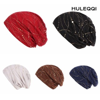 HULEQQI Mũ Hóa Trị Ung Thư Nữ Nhiều Màu Sắc Đầu Keo Quấn Beanies