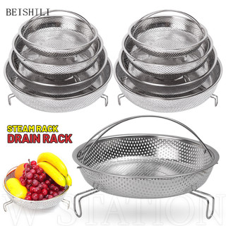 Giá hấp bằng thép không gỉ - Khay sưởi thực phẩm - Đa chức năng, tròn, có thể thu vào - Giỏ thoát nước trái cây rau củ có tay cầm - Đĩa sưởi trứng thịt - Dụng cụ nấu ăn nhà bếp