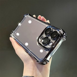 Ốp lưng chống sốc mạ điện trong suốt cho IPhone 16 Pro Max 15 14 11 13 12 Pro Max 14Plus 16Plus