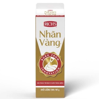 Kem TOPPING trang trí bánh GOLD LABEL nhãn vàng RICH'S - Hộp 1L