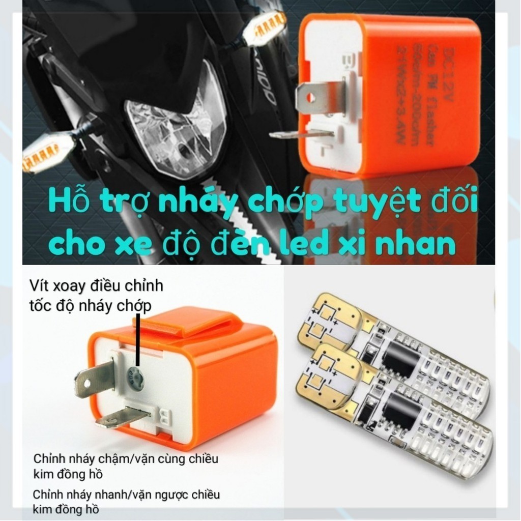 Cục chớp xi nhan đèn led - điều chỉnh tốc độ nháy chớp