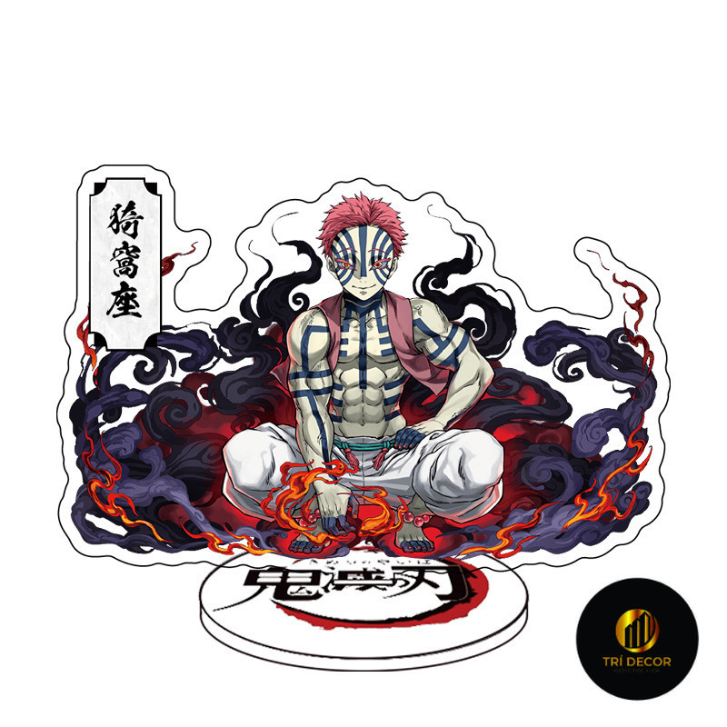 Móc khóa Demon Slayer Akaza Giyuutarou Hashibira Inosuke Phụ kiện trang trí túi xách Balo