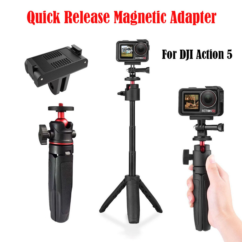 Chân máy Selfie Stick cho Action 5 Pro Bộ chuyển đổi phát hành nhanh từ tính cho phụ kiện Action 5 P