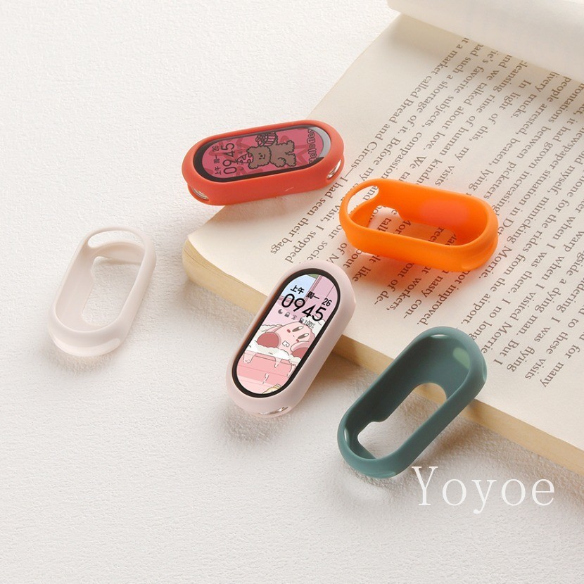 Ốp Silicon Mềm Cho Xiaomi Mi Band 9 8 Smartwatch Bảo Vệ Khung Ốp Lưng Cho Xiaomi Mi Band 8 Mi Band9 