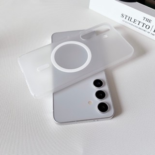 Ốp lưng cứng PC mờ siêu mỏng Tương thích với Vỏ bảo vệ điện thoại sạc từ tính không dây Thích hợp cho Samsung Galaxy A05 05S 06 14 15 16 25 34 35 54 55 S23FE S24FE