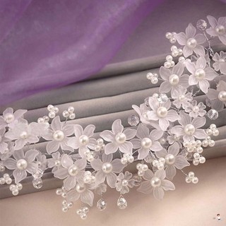 Cô Dâu Tóc Nho Trang Sức Tóc Kim Cương Giả Ngọc Trai Cô Dâu Hoa Tóc Mảnh Trang Sức