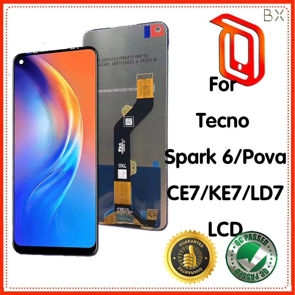 Dành Cho Tecno Spark 6 Pova CE7 KE7 LD7 LCD Bộ Số Hóa Màn Hình Cảm Ứng