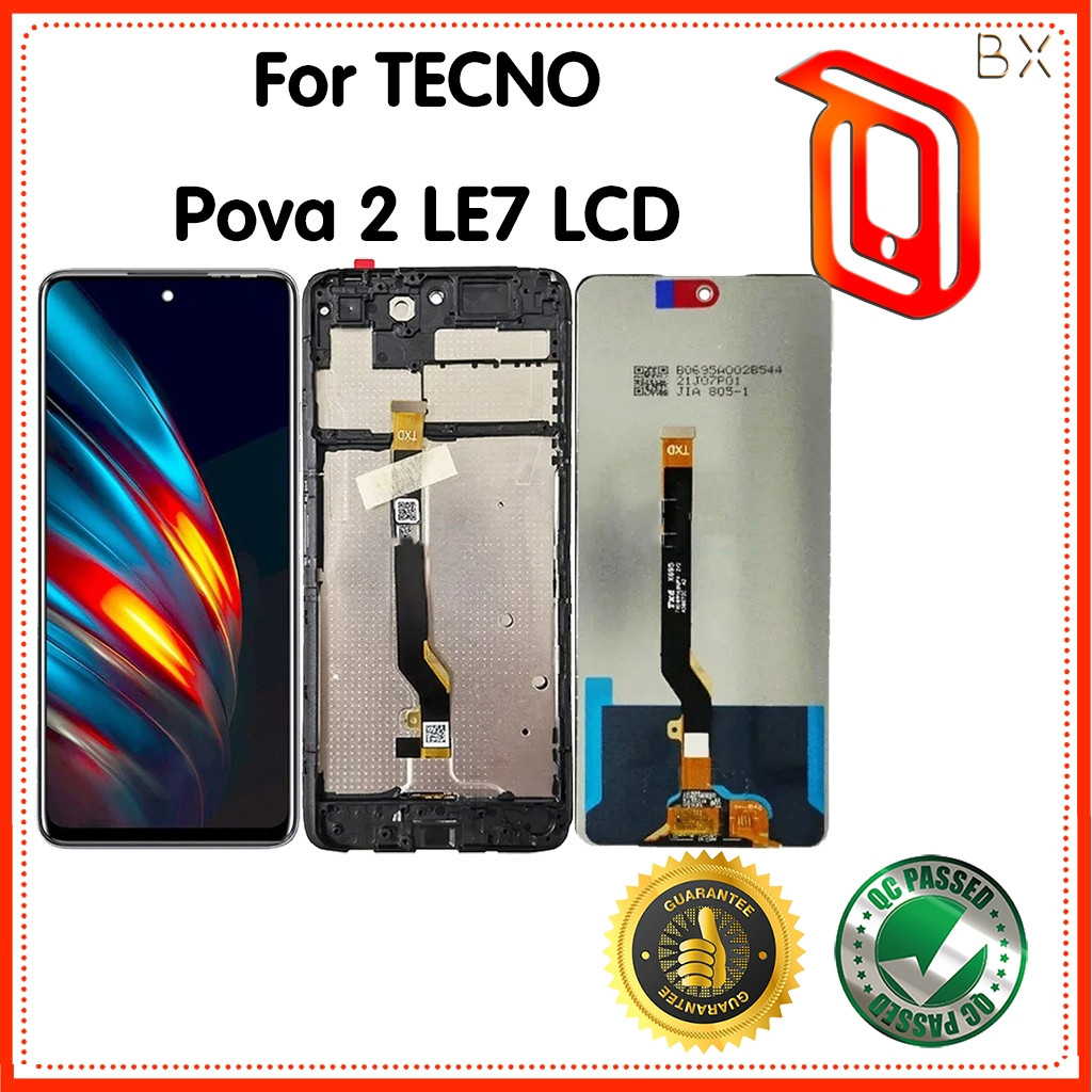 Dành Cho Tecno Pova 2 LE7 LE7n Màn Hình Hiển Thị LCD Bộ Số Hóa Cảm Ứng