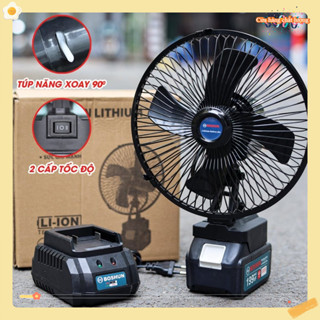 Quạt Tích Điện Pin 10-15 Cell Dùng Liên Tục 4-8H, Quạt Makita Để Bàn 2 Cấp Độ Gió Siêu Mát