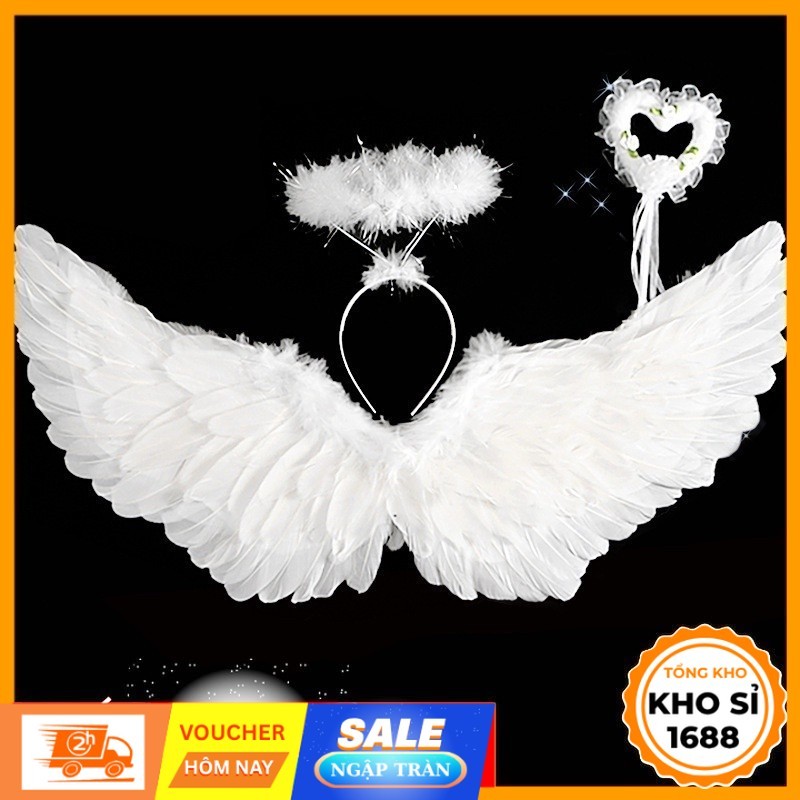  Cánh thiên thần hóa trang thiên thần hoá trang Halloween cho bé gái phụ kiện hóa trang Noel E1438 