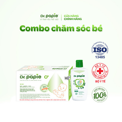 Combo Tắm Gội Mát Da Giảm Rôm Sảy, Vệ Sinh Khoang Miệng Ngừa Tưa Lưỡi Cho Bé Sơ Sinh