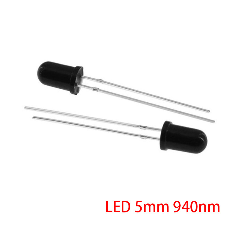 100 chiếc LED 5mm 940nm IR Nhận Diode Ống Tròn