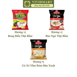 [GÓILẺ]- LC FOODS - Cháo tổ yến Yến Đại Nam 3 vị: Gà xé nấm rơm đậu xanh, Bào ngư thịt bằm, Rong biển thịt bằm (50g/gói)