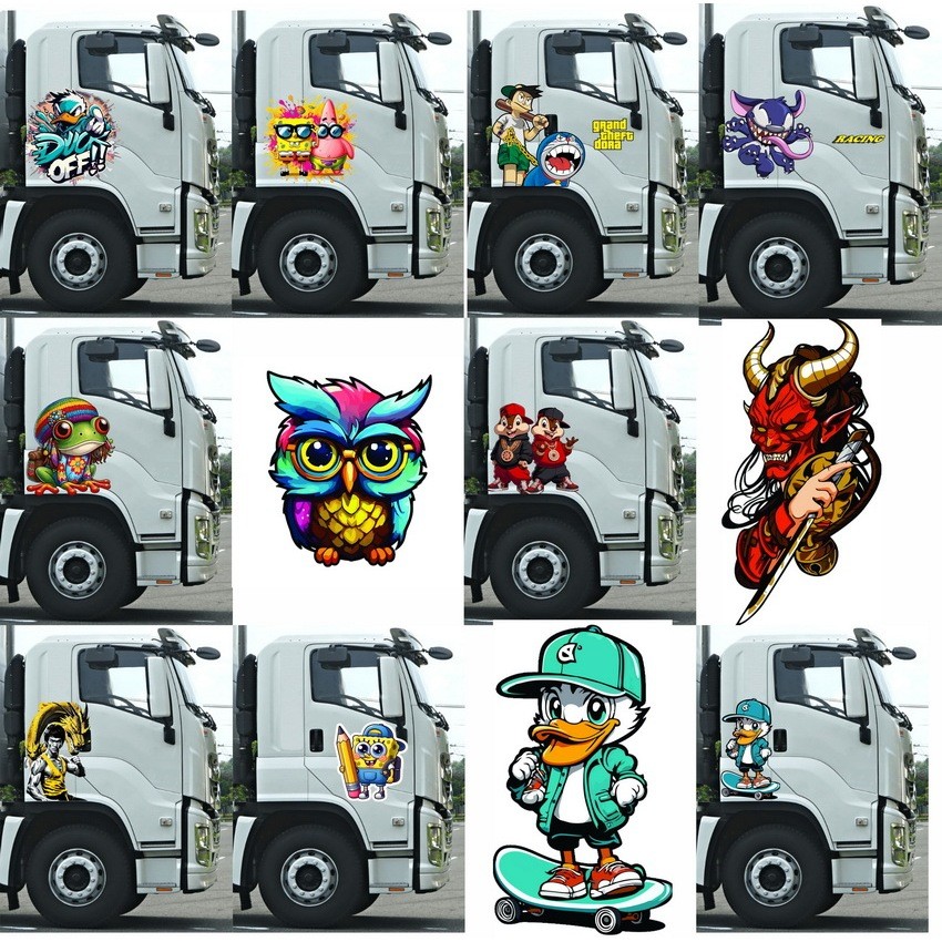 Tem dán sườn xe tải, tem dán sườn xe, tem xe tải dán cửa, tem xe ô tô tải howo, chenglong