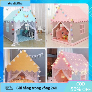 [COD]  Lều Công Chúa Hoàng Tử Cho Bé – Chất Vải Siêu Bền, Khung Inox Hoặc Nhựa ABS Cao Cấp