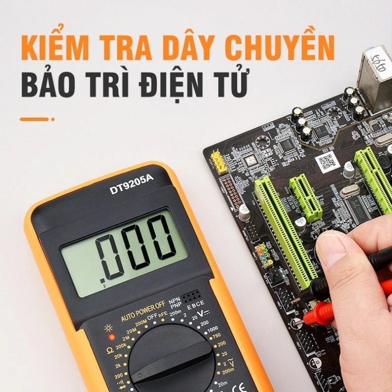 Đồng hồ đo điện,đồng hồ vạn năng Best 9205M đo Volt,ampe,điện trở và linh kiện điện tử cơ bản-PA001