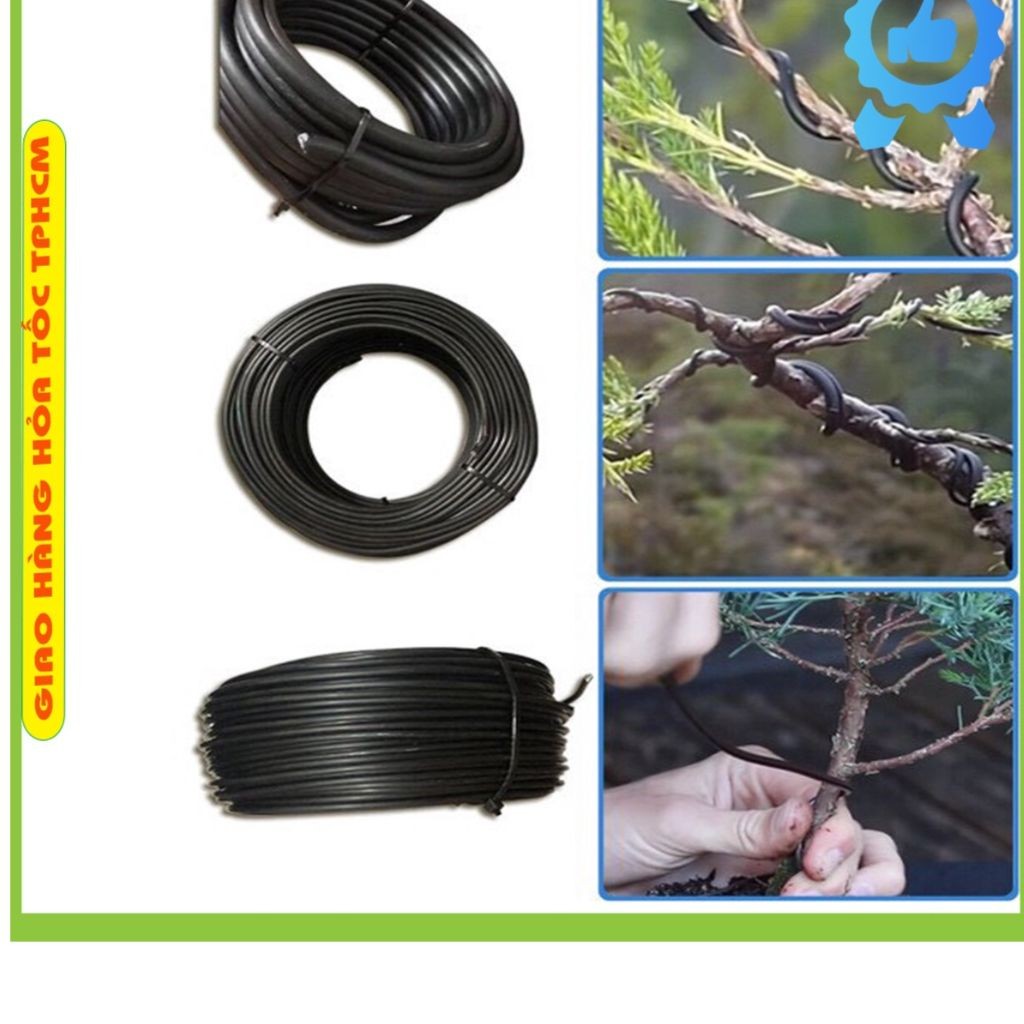 Dây Nhôm Uốn Cây Cảnh Bonsai (100gr) Đủ Mọi Kích Cỡ, uốn cây cảnh, chuyên dành cho cây bon sai, tạo 