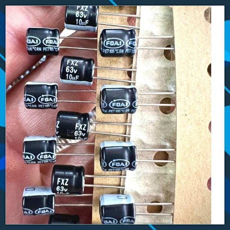 [ 50 con ]  TỤ 60V 10UF 60v 10UF60V 60V10UF ( size 5x7mm ) HÃNG F-OAI