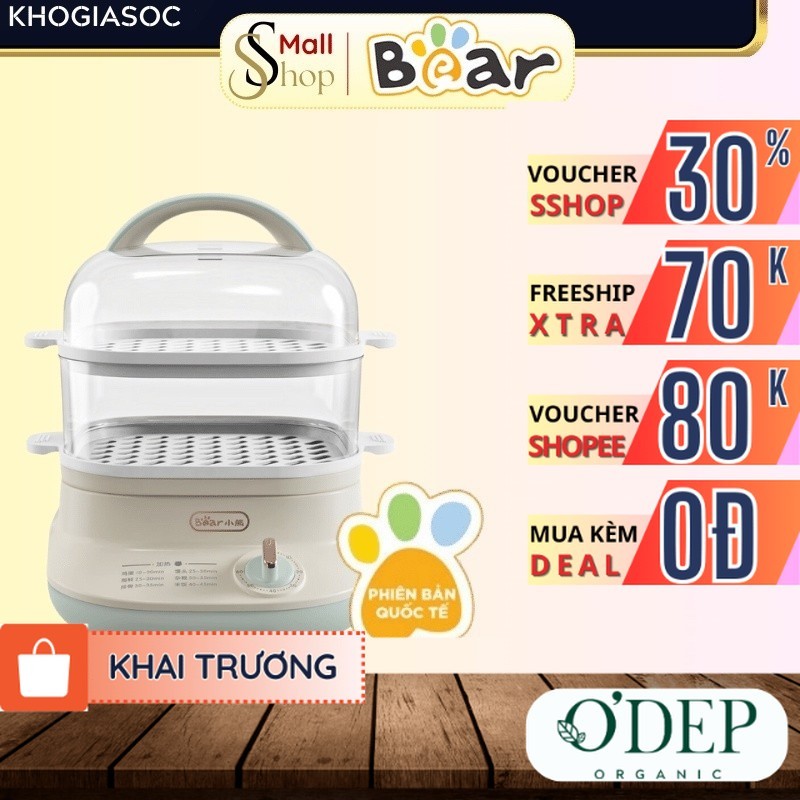 Nồi hấp thức ăn Bear 6L Chính hãng 2 tầng đa năng giúp ăn kiêng hiệu quả DZG-C60Q8 - SSHOP SHL