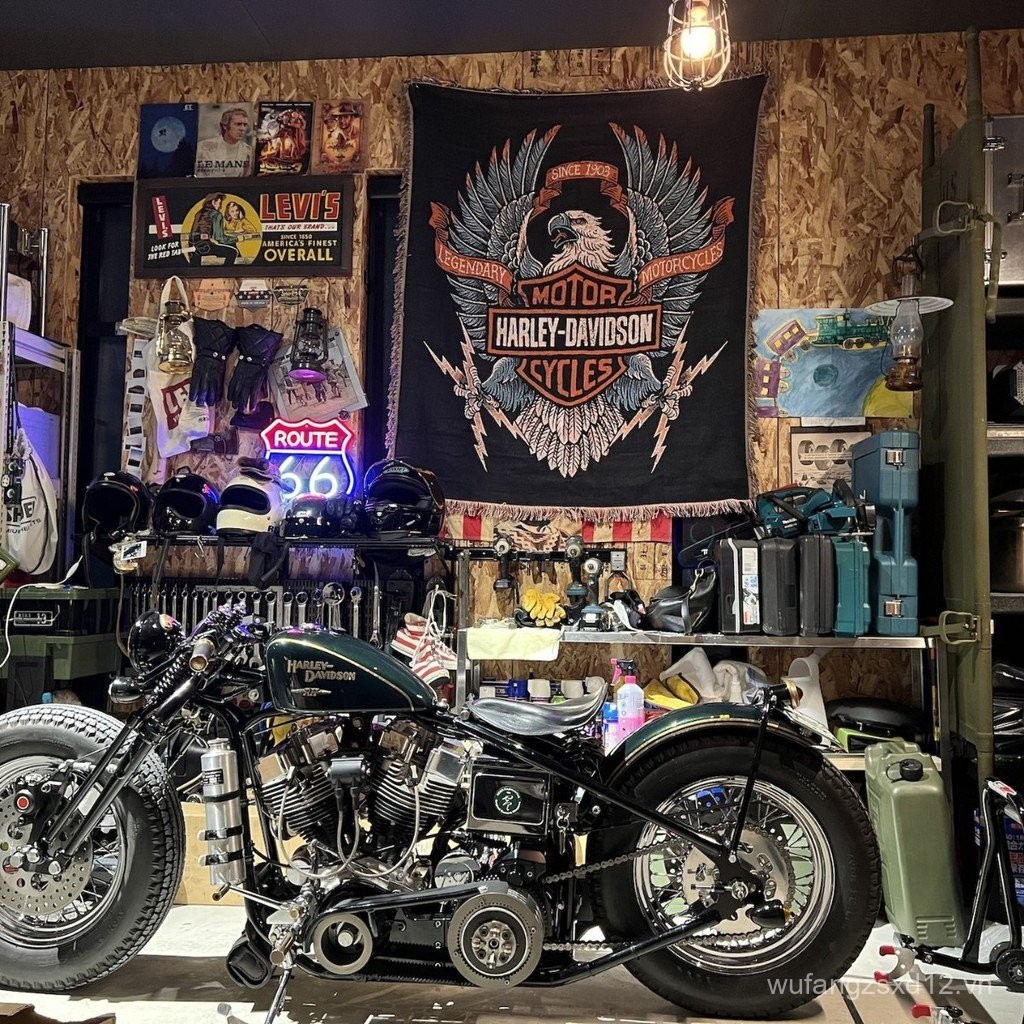 Bán chạy Harley Motorcycle Harley Davidson Tấm thảm Sofa Chăn Harley Davidson